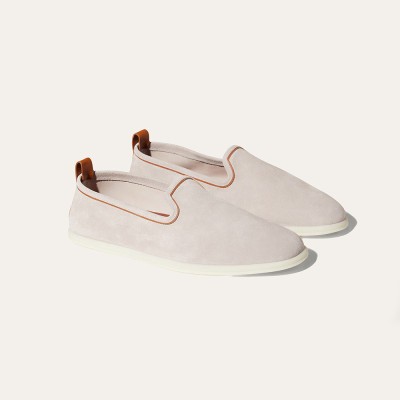 Loro Piana Venice Walk Loafer Men’s Shoes – Classic Beige Suede Luxury Slip-On FAE8124-D06N