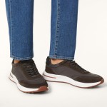 Loro Piana Week End Walk Sneker FAP9780-H0VL Brown Leather Sneakers Loro Piana Week End Walk Sneker FAP9780-H0VL Brown Leather Sneakers Front View