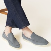 Loro Piana Summer Walk Loafer FAE8124-60JF Frozen Blue | Unisex Designer Comfort Shoes