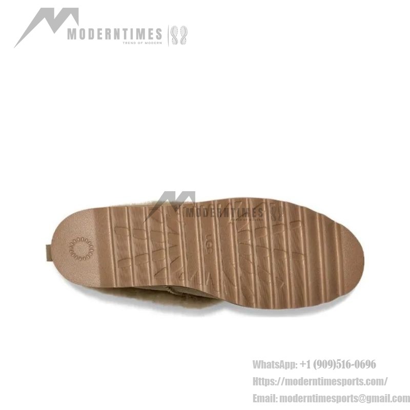 UGG レディース プラットフォームモカシン 1166733 - 冬用ベージュシープスキン折り返しカラー付きモカシン UGG レディース プラットフォームモカシン 1166733 ベージュシープスキン折り返しカラー付き