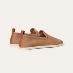 Loro Piana Venice Walk Loafer Men’s Shoes in Dark Birch Suede – Luxury Slip-On FAN1318-H15D