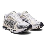 ASICS ゲルカヤノ 14 ホワイト シルバー – メンズ レトロランニングスニーカー ASICS ゲルカヤノ 14 ホワイト シルバー スニーカー(ゲルクッション搭載)
