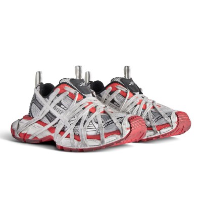 Balenciaga Runner Sneakers 778698W3XLL1261 – Red White Futuristic Chunky Designer Shoes for Men