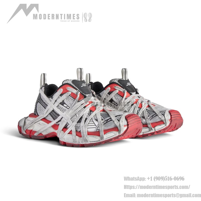 Balenciaga レッドホワイト ランナー スニーカー – 型番 778698W3XLL1261 バレンシアガ ランナー スニーカー 778698W3XLL1261 赤白 フューチャリスティック 厚底