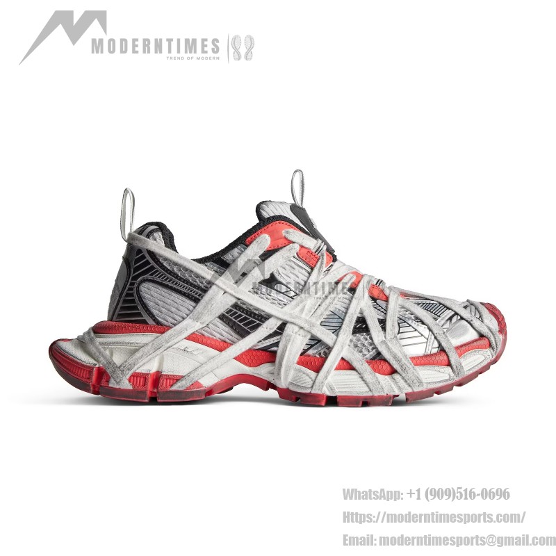 Balenciaga レッドホワイト ランナー スニーカー – 型番 778698W3XLL1261 バレンシアガ ランナー スニーカー 778698W3XLL1261 赤白 フューチャリスティック 厚底