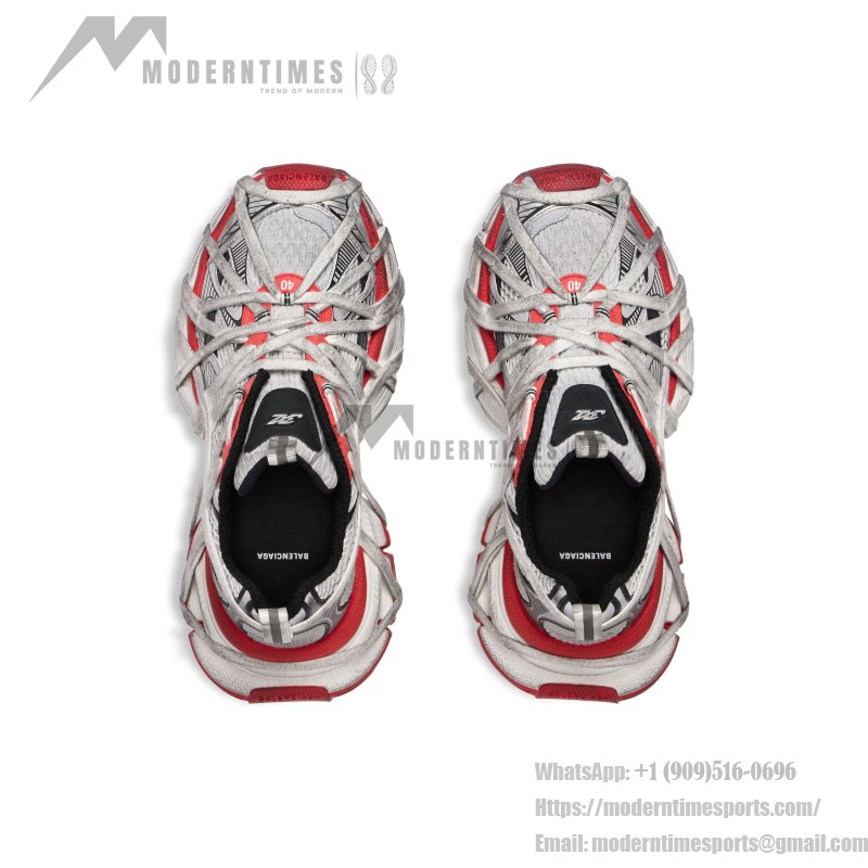 Balenciaga レッドホワイト ランナー スニーカー – 型番 778698W3XLL1261 バレンシアガ ランナー スニーカー 778698W3XLL1261 赤白 フューチャリスティック 厚底
