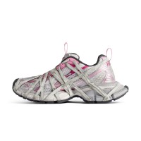 Balenciaga Runner Sneakers 778697W3XLL9115 – Pink Silver Futuristic Chunky Mesh Shoes for Men & Women