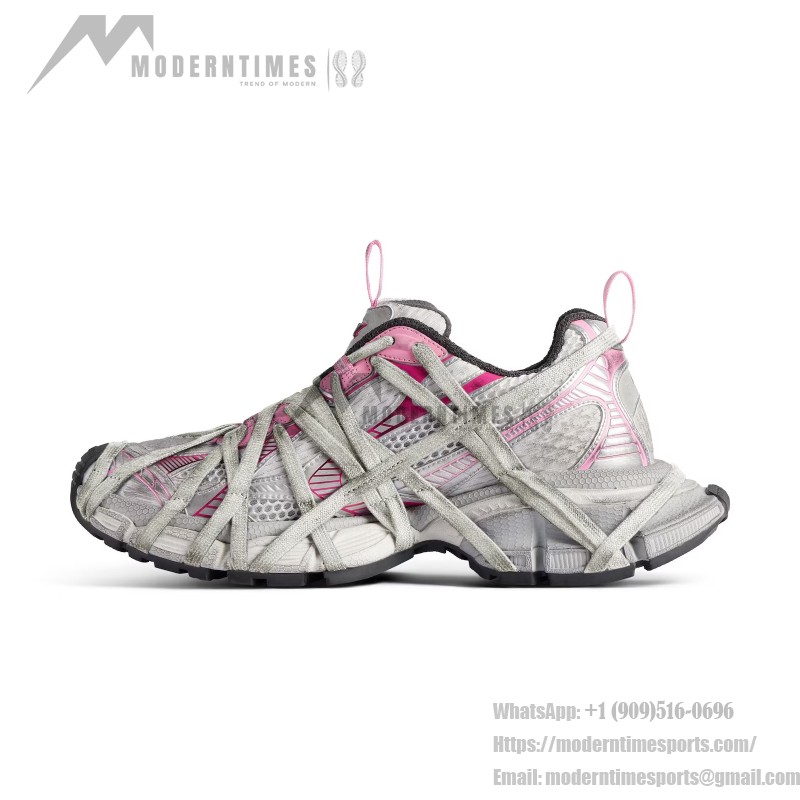 Balenciaga Runner ピンク シルバー – 778697W3XLL9115 Balenciaga ランナー スニーカー 778697W3XLL9115 – ピンク×シルバーのフューチャリスティックメッシュシューズ