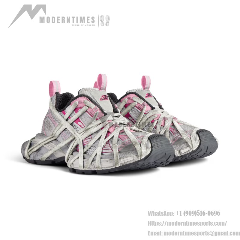 Balenciaga Runner ピンク シルバー – 778697W3XLL9115 Balenciaga ランナー スニーカー 778697W3XLL9115 – ピンク×シルバーのフューチャリスティックメッシュシューズ