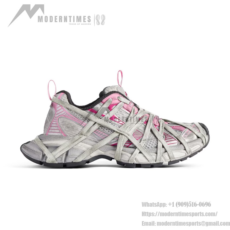 Balenciaga Runner ピンク シルバー – 778697W3XLL9115 Balenciaga ランナー スニーカー 778697W3XLL9115 – ピンク×シルバーのフューチャリスティックメッシュシューズ