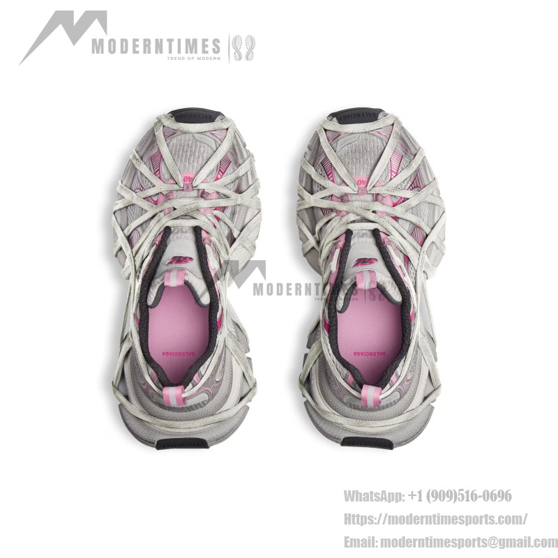 Balenciaga Runner ピンク シルバー – 778697W3XLL9115 Balenciaga ランナー スニーカー 778697W3XLL9115 – ピンク×シルバーのフューチャリスティックメッシュシューズ