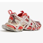 Balenciaga Runner Red White Mesh Sneakers – Model 778697W3XLL7597 Balenciaga Runner Sneakers Red White 778697W3XLL7597 – Futuristic Chunky Unisex Shoes