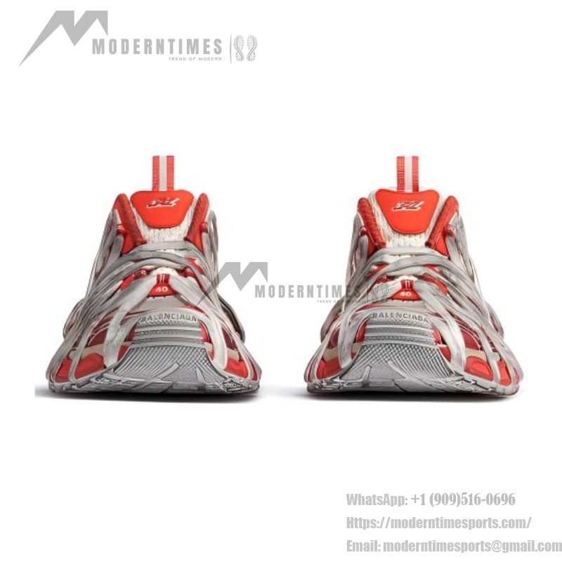 Balenciaga Runner Red White Mesh Sneakers – Model 778697W3XLL7597 Balenciaga Runner Sneakers Red White 778697W3XLL7597 – Futuristic Chunky Unisex Shoes