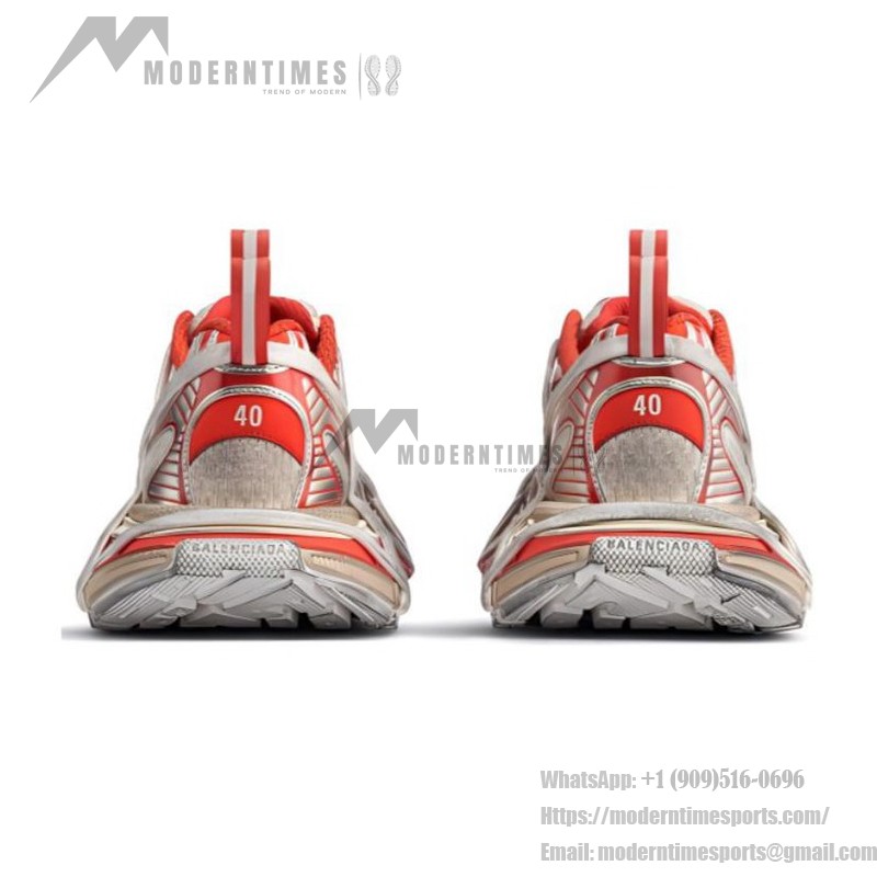 Balenciaga Runner Red White Mesh Sneakers – Model 778697W3XLL7597 Balenciaga Runner Sneakers Red White 778697W3XLL7597 – Futuristic Chunky Unisex Shoes