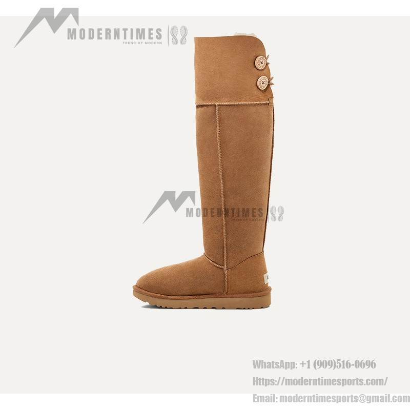 UGG ウィメンズ オーバー ザ ニー ベイリー ボタン ブーツ チェスナット 1007536 - スタイリッシュで暖かいニーハイブーツ UGG ウィメンズ オーバー ザ ニー ベイリー ボタン ブーツ チェスナット 1007536 - ニーハイブーツ