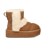 UGG レディースプラットフォームアンクルブーツ 1144046 - 冬のチェスナットシープスキンブーツ UGG レディースプラットフォームアンクルブーツ 1144046 チェスナットシープスキン裏地付き