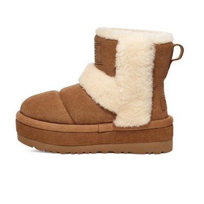 UGG レディース プラットフォームアンクルブーツ 1144046 - 冬の快適さとスタイルを備えたチェスナットシープスキン