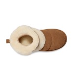 UGG レディースプラットフォームアンクルブーツ 1144046 - 冬のチェスナットシープスキンブーツ UGG レディースプラットフォームアンクルブーツ 1144046 チェスナットシープスキン裏地付き