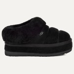 UGG レディースプラットフォームスリッパ 1146390 - 冬のブラックシープスキンスリッパ UGG レディースプラットフォームスリッパ 1146390 ブラックのシープスキン裏地付き