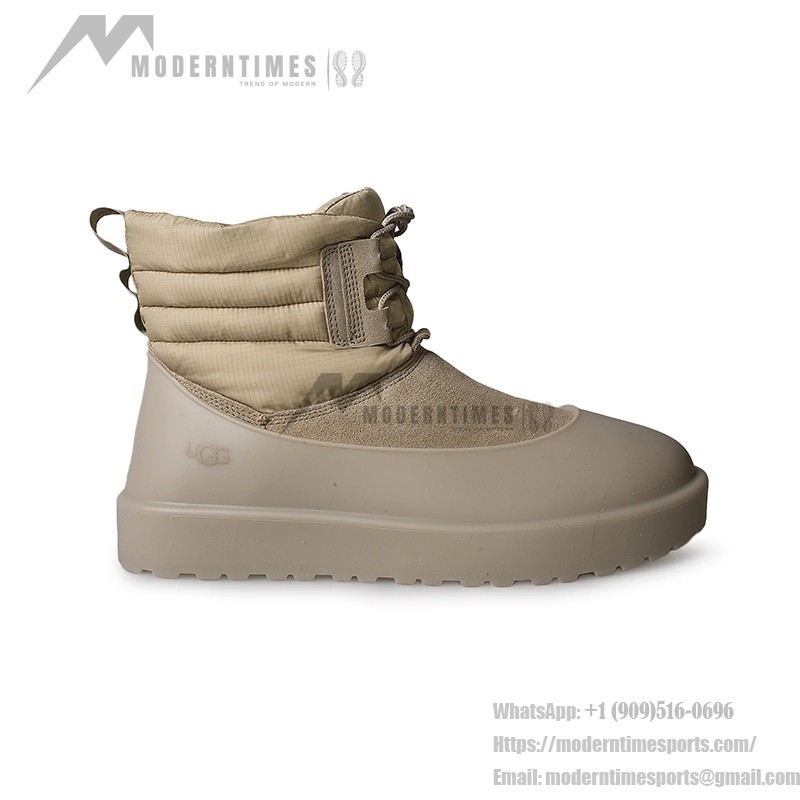 UGG Classic Mini Lace-Up Weather Boot Beige 1120849 - All-Weather Comfort in Waterproof Sheepskin Boots UGG Classic Mini Lace-Up Weather Boot Beige 1120849 - Waterproof Sheepskin Boots for All-Weather Comfort