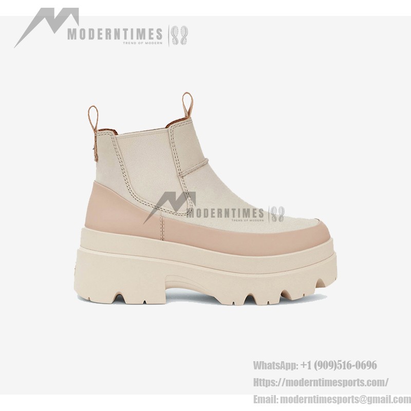 UGG ウィメンズ ブリスベン チェルシー ブーツ シーソルト - スタイリッシュなスエードプラットフォームブーツ UGG ウィメンズ ブリスベン チェルシー ブーツ シーソルト 1143842-SSAL - スエードプラットフォームブーツ