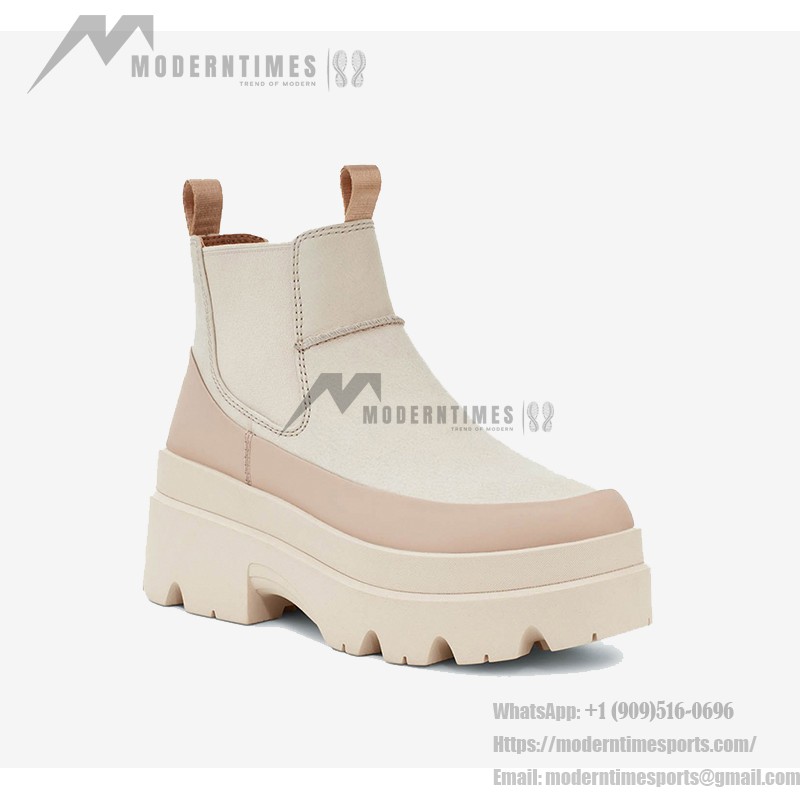 UGG ウィメンズ ブリスベン チェルシー ブーツ シーソルト - スタイリッシュなスエードプラットフォームブーツ UGG ウィメンズ ブリスベン チェルシー ブーツ シーソルト 1143842-SSAL - スエードプラットフォームブーツ