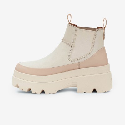 UGG ウィメンズ ブリスベン チェルシー ブーツ シーソルト 1143842-SSAL - 毎日の快適さのためのスタイリッシュなスエードプラットフォームブーツ