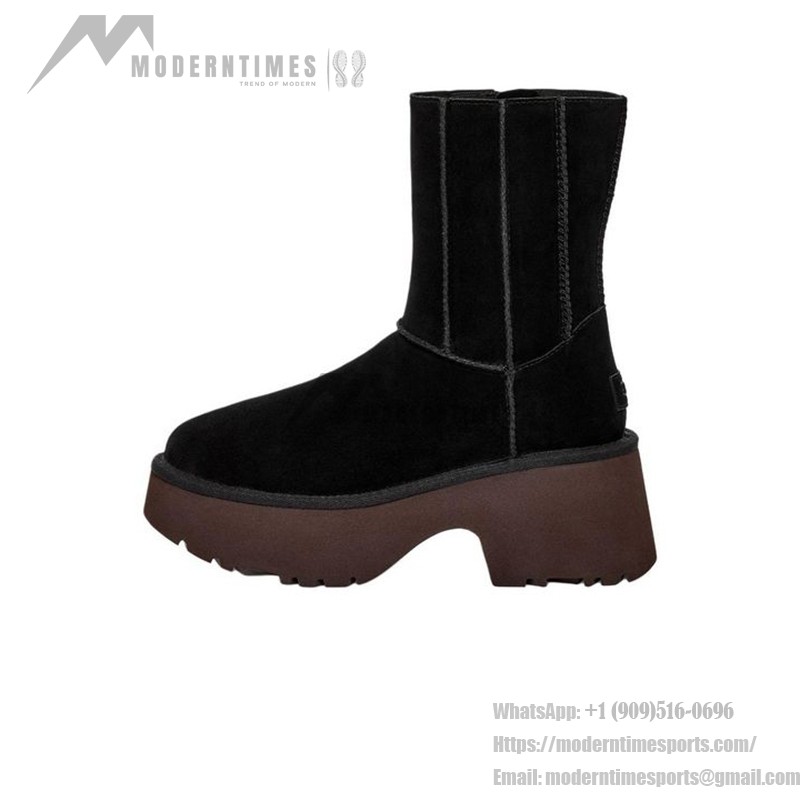 UGG 1158313 W Classic Twin Seam New Heights ブラックスエード プラットフォームブーツ UGG 1158313 W Classic Twin Seam New Heights ブラックスエード プラットフォームブーツ