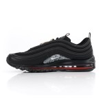 Nike Air Max 97 "Satan Shoes" - Unique Black Sneakers with Red Accents Nike Air Max 97 "Satan Shoes" - Black Sneakers with Red Accents and Luke 10:18 Reference