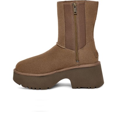 UGG レディース クラシック ツインシーム ニュー ハイツ プラットフォーム ブーツ チェスナット 1158313 - トレンドのスエード プラットフォーム ソール付き冬用ブーツ