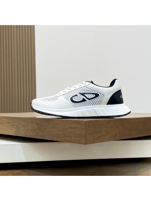 DIOR B30 Countdown White Grey Mesh & Calfskin Sneakers – Luxury Unisex Designer Running Shoes
