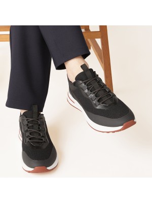 Loro Piana FAM1718-8000 Schwarze Sneaker – Luxuriöser Komfort für den Alltag