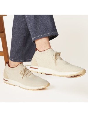 Loro Piana Loro 360 LP Flexy Walk Sneaker FAN9467-106O Men – Pure Dunes Melange Luxury Casual Shoes