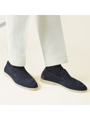 Loro Piana Summer Knitted Walk FAM1581-W000 Men – Navy Blue Luxury Casual Shoes