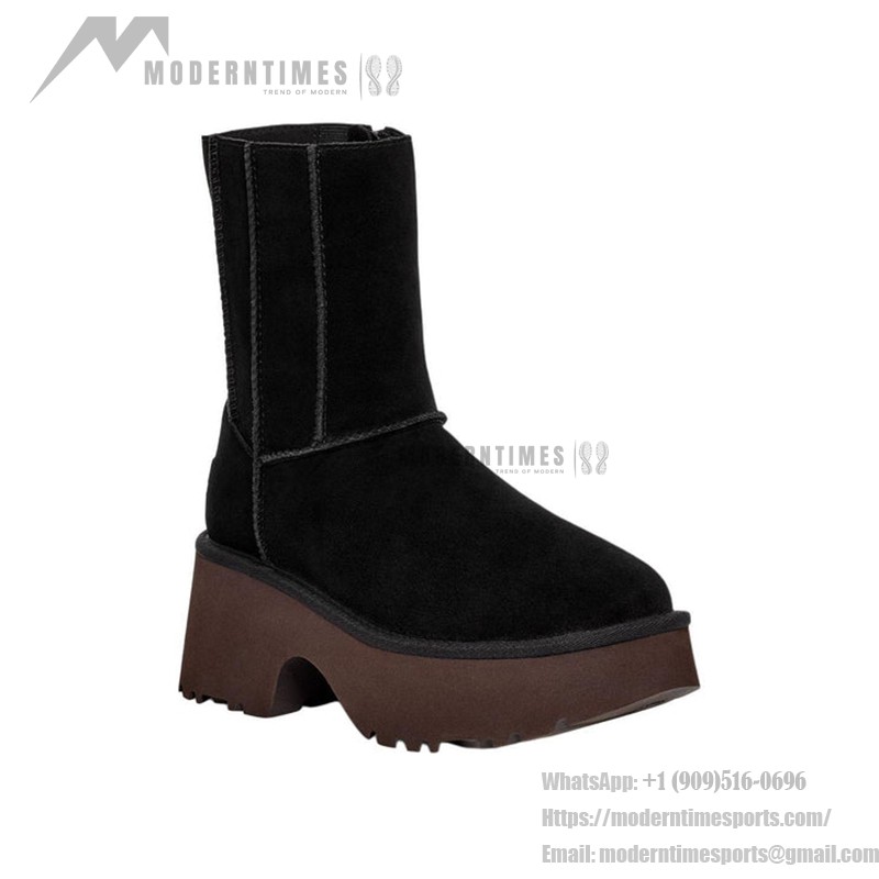 UGG 1158313 W Classic Twin Seam New Heights ブラックスエード プラットフォームブーツ UGG 1158313 W Classic Twin Seam New Heights ブラックスエード プラットフォームブーツ