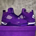 Nigel Sylvester x Air Jordan 4 Purple Men's and Women's Shoes Side View