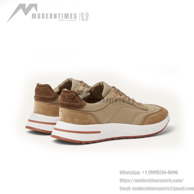 Loro Piana Week End Walk Sneker FAP9780-H785 Beige Leather Sneakers Front View