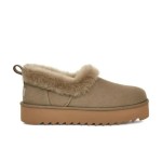UGG レディース プラットフォームモカシン 1166733 - 冬用ベージュシープスキン折り返しカラー付きモカシン UGG レディース プラットフォームモカシン 1166733 ベージュシープスキン折り返しカラー付き