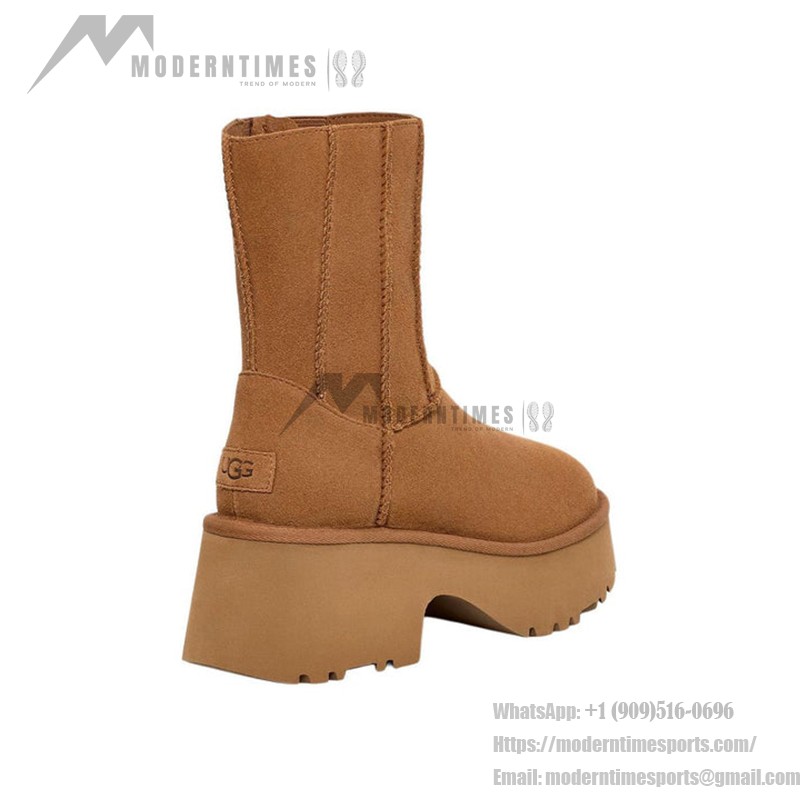 UGG クラシック ツイン シーム ニューハイツ プラットフォーム ブーツ - チェスナット 1158313 UGG レディース クラシック ツイン シーム ニューハイツ プラットフォーム ブーツ チェスナット