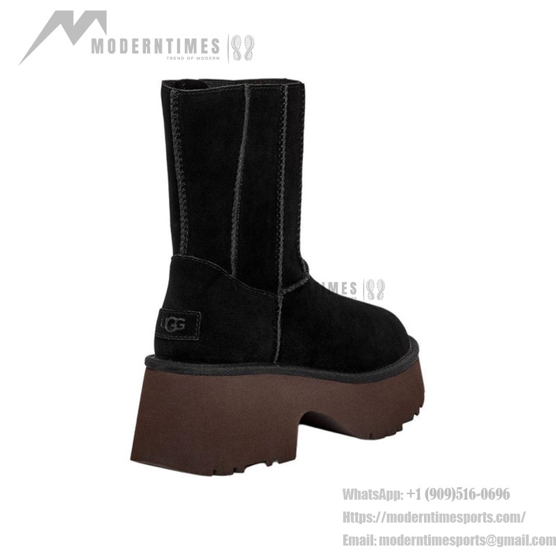 UGG 1158313 W Classic Twin Seam New Heights ブラックスエード プラットフォームブーツ UGG 1158313 W Classic Twin Seam New Heights ブラックスエード プラットフォームブーツ