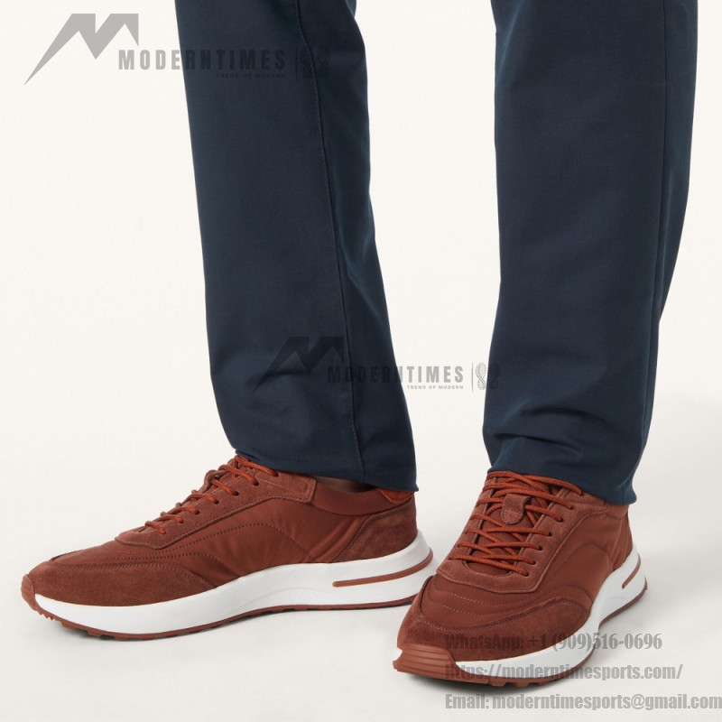Loro Piana Week End Walk Sneker FAP9780-P0B2 Sanguine Pencil Suede Sneakers Front View