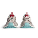 Balenciaga Runner White Red Mesh Leather Sneakers 825601W3XCH1614 Balenciaga Runner Sneakers White Red Side View