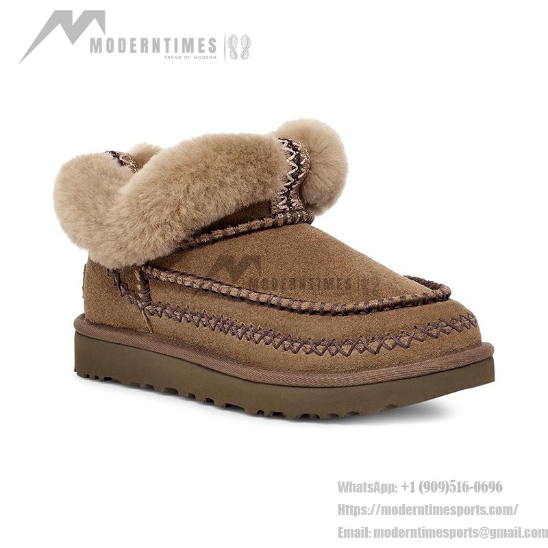 UGG レディース クラシックモカシンブーツ 1158224 - 冬用チェスナットシープスキンブーツ UGG レディース クラシックモカシンブーツ 1158224 チェスナットシープスキン裏地付き