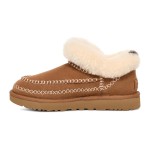 UGG レディース モカシンブーツ 1158224 - 冬用チェスナットシープスキン折り返しカラー付きブーツ UGG レディース モカシンブーツ 1158224 チェスナットシープスキン折り返しカラー付き