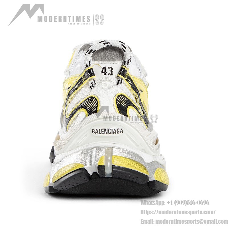 バレンシアガ ランナー 2.0 スニーカー – 快適さとスタイルの黄・黒・白デザイン バレンシアガ ランナー 2.0 スニーカー – ストリートスタイルの黄色、黒、白スニーカー