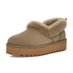 UGG レディース プラットフォームモカシン 1166733 - 冬用ベージュシープスキン折り返しカラー付きモカシン UGG レディース プラットフォームモカシン 1166733 ベージュシープスキン折り返しカラー付き