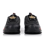 Nike Air Max 97 "Satan Shoes" - Unique Black Sneakers with Red Accents Nike Air Max 97 "Satan Shoes" - Black Sneakers with Red Accents and Luke 10:18 Reference