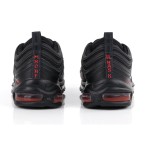 Nike Air Max 97 "Satan Shoes" - Unique Black Sneakers with Red Accents Nike Air Max 97 "Satan Shoes" - Black Sneakers with Red Accents and Luke 10:18 Reference