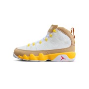 Air Jordan 9 Retro "White Yellow Brown" CT8019-165 - Classic White, Brown, and Yellow Basketball Sneakers