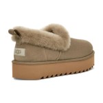 UGG レディース プラットフォームモカシン 1166733 - 冬用ベージュシープスキン折り返しカラー付きモカシン UGG レディース プラットフォームモカシン 1166733 ベージュシープスキン折り返しカラー付き